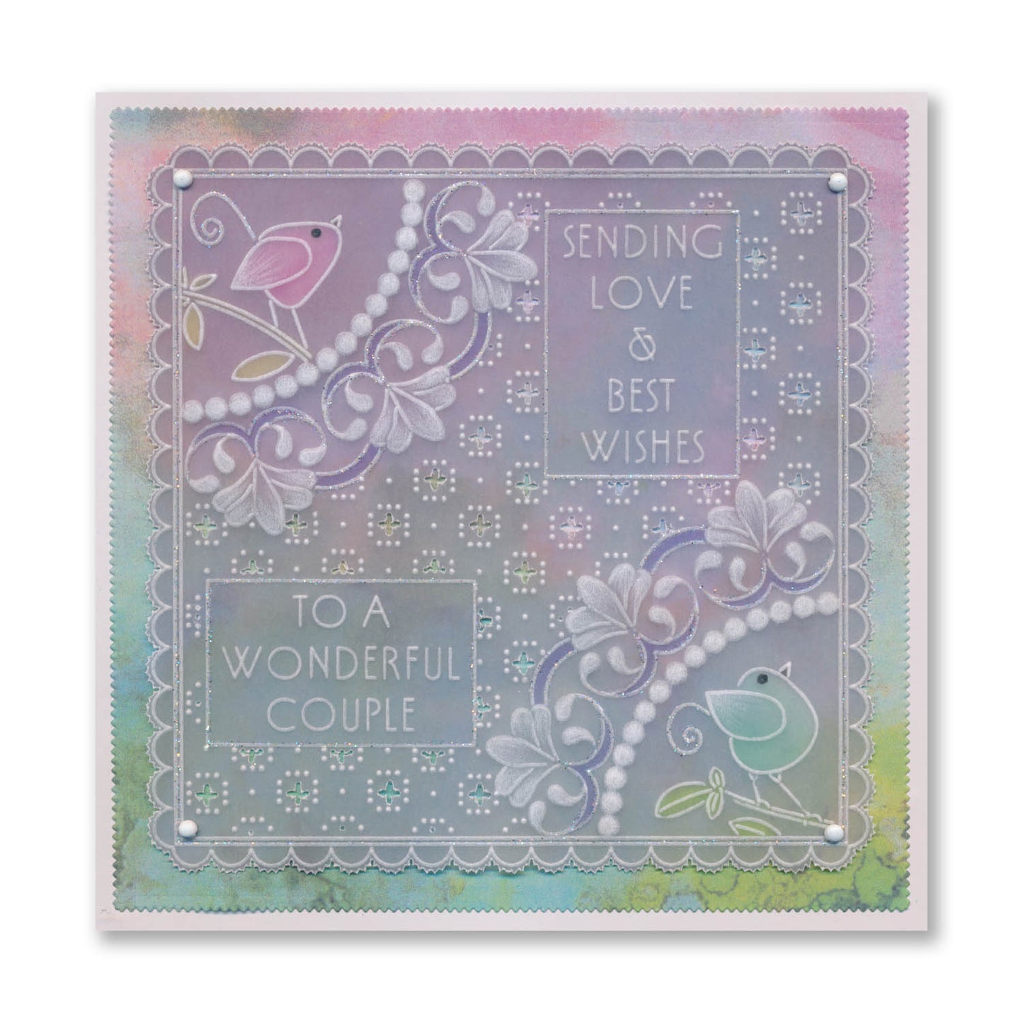 Tall Art Deco Sentiments A5 Groovi Plate