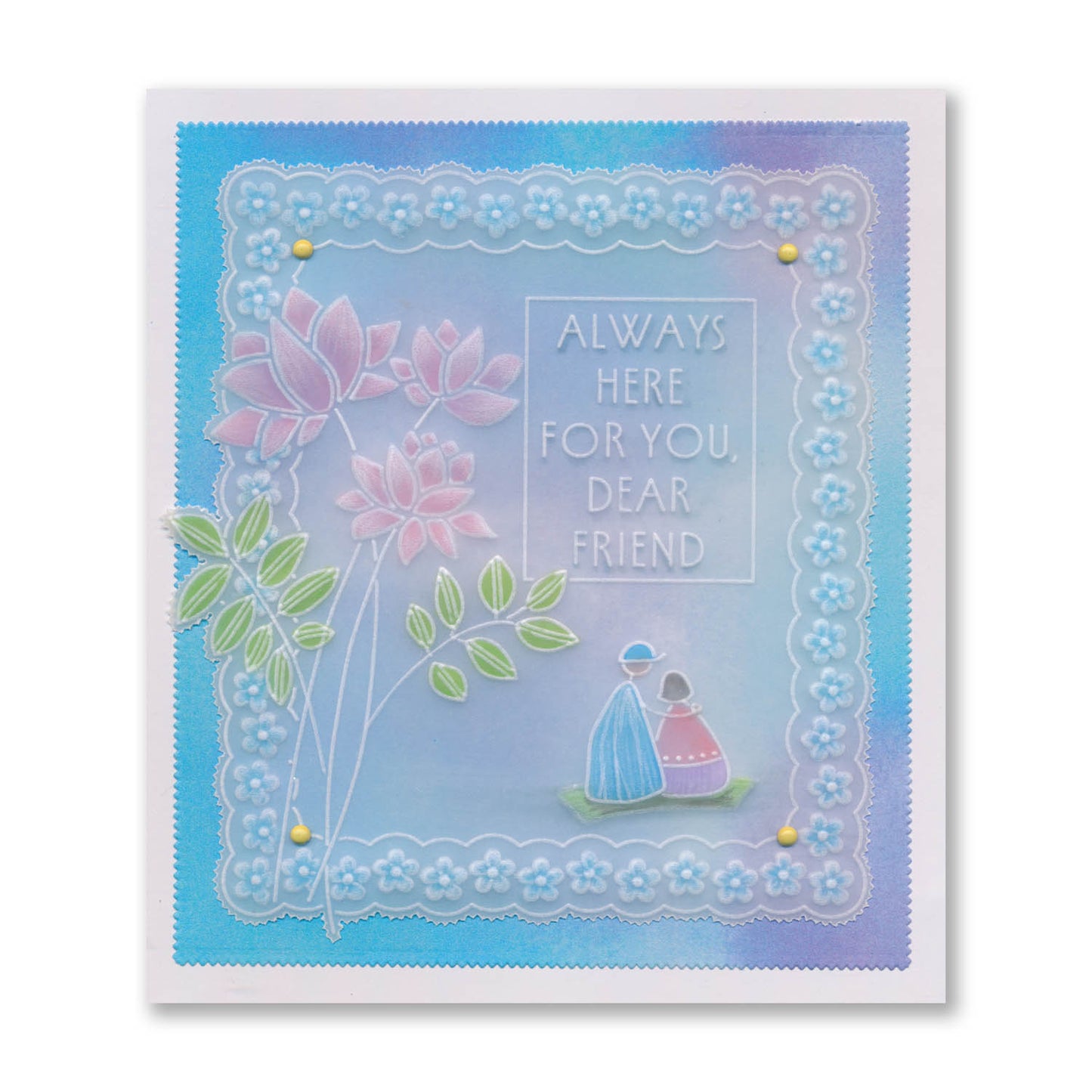 Tall Art Deco Sentiments A5 Groovi Plate