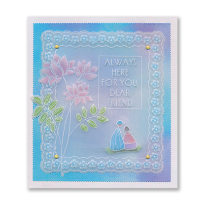 Tall Art Deco Sentiments A5 Groovi Plate