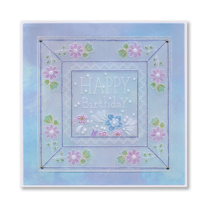 Tina's Happy Today Floral Sampler A4 Groovi Plate