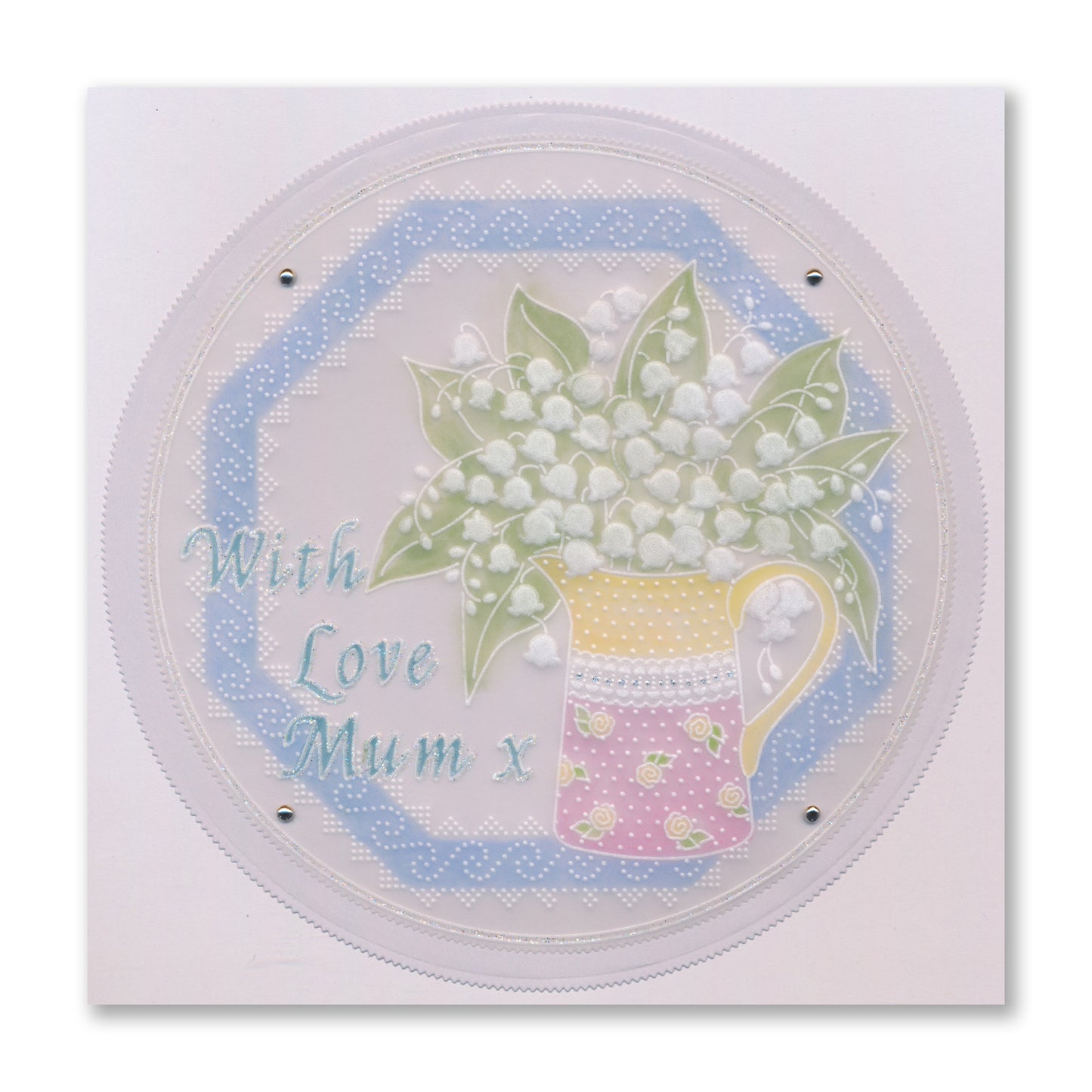 Linda's Lily of the Valley with Jug Midi Groovi Plate