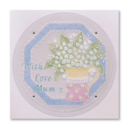 Linda's Lily of the Valley with Jug Midi Groovi Plate