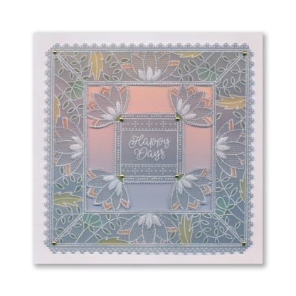Square Floral Framers A4 Groovi Plate