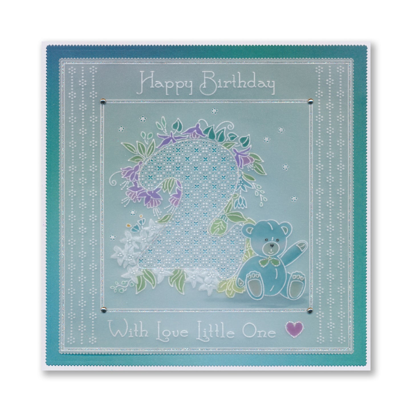 Linda's Floral Numbers A6 Square Groovi Plate Collection