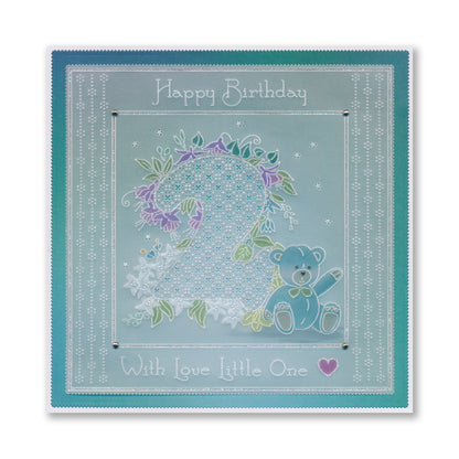 Linda's Floral Numbers A6 Square Groovi Plate Collection