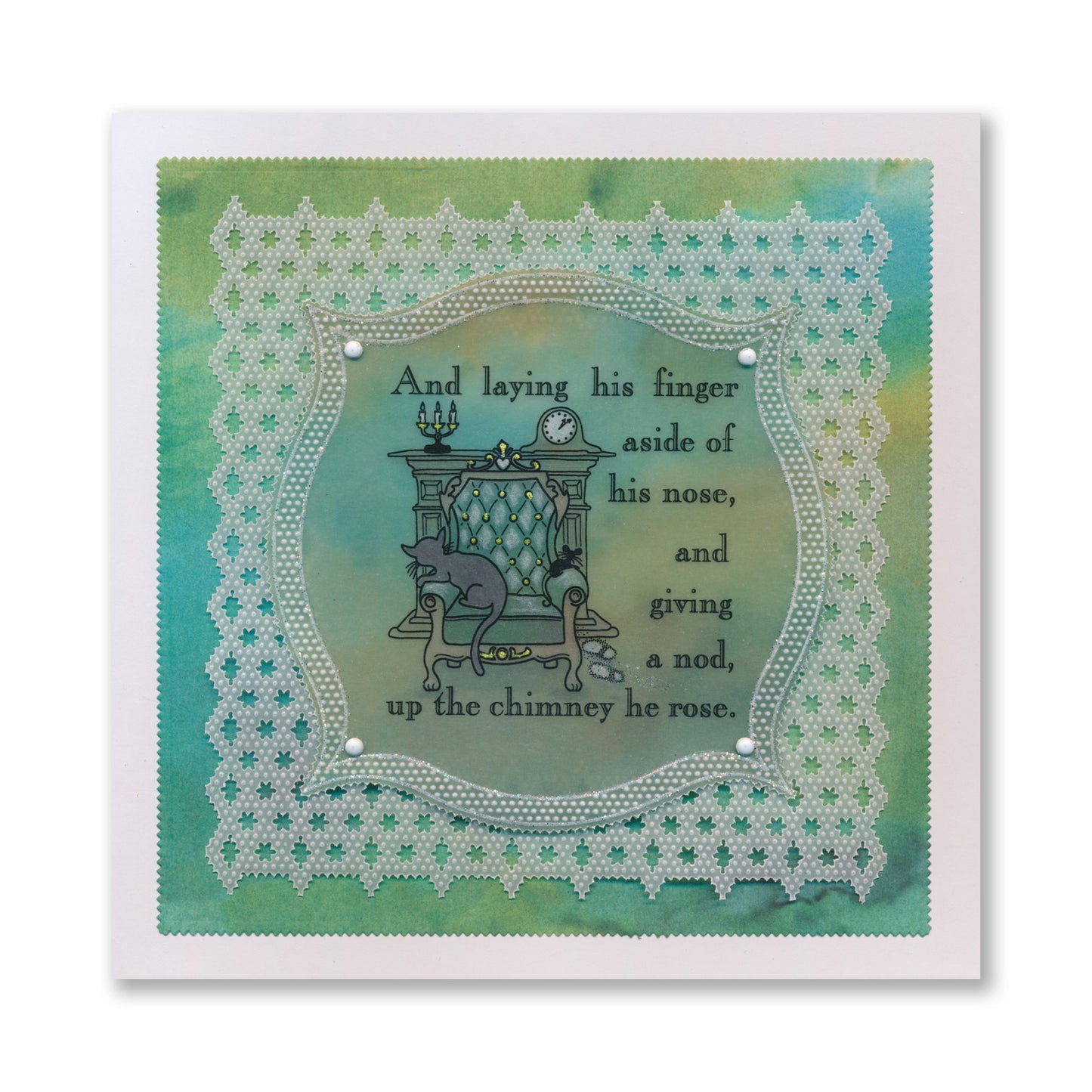 Twas the Night Printed Parchment & 5" x 5" Blank Journal