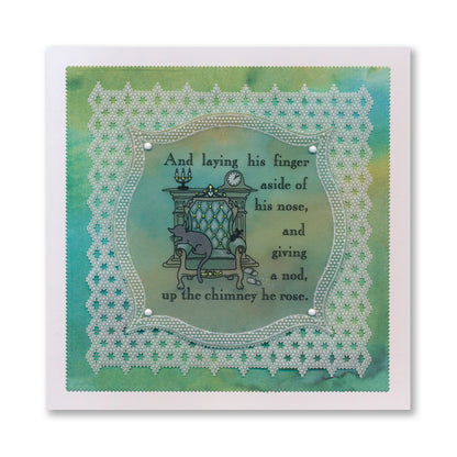 Twas the Night Printed Parchment & 5" x 5" Blank Journal