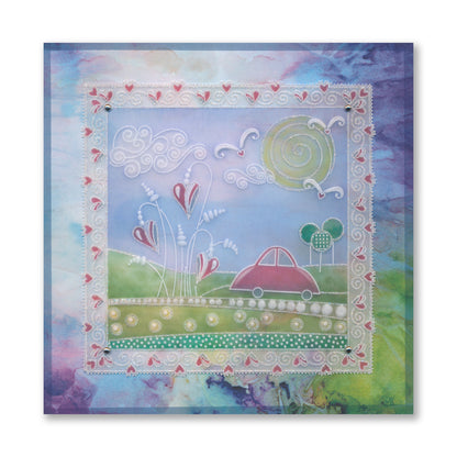 Doodle Landscapes A5 Square Groovi Plate Quartet