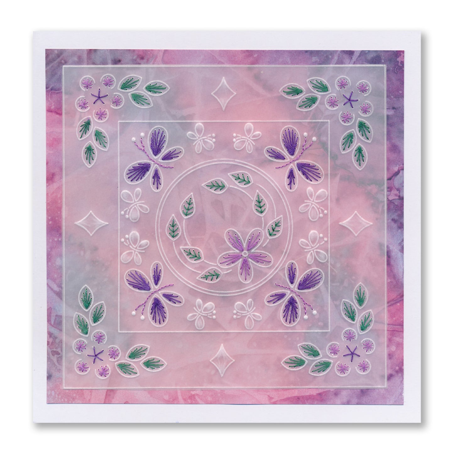 Tina's Embroidery Daisy A5 Square Groovi Plate