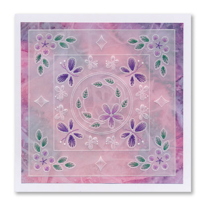 Tina's Embroidery Daisy A5 Square Groovi Plate