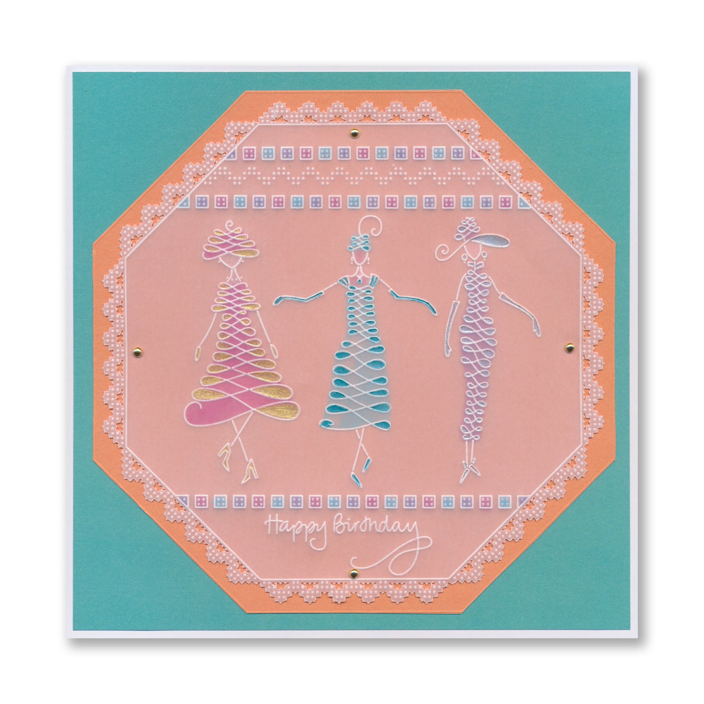 Barbara's SHAC Calligraphy Girls A5 Square Groovi Plate