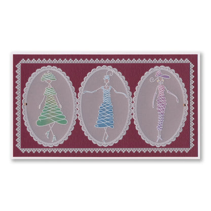 Barbara's SHAC Calligraphy Girls A5 Square Groovi Plate