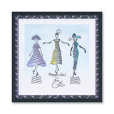 Barbara's SHAC Calligraphy Girls A5 Square Stamp Set
