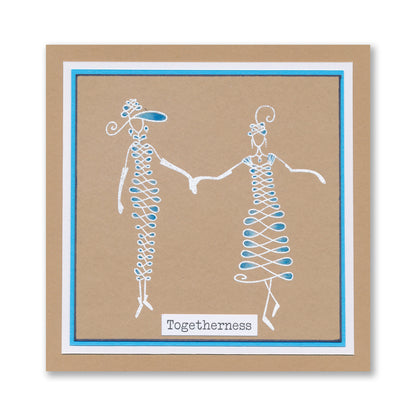 Barbara's SHAC Calligraphy Girls A5 Square Stamp Set