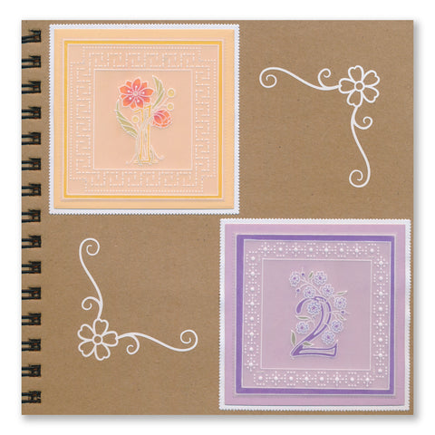Barbara's Bijou Floral Alphabet & Numbers A4 & A5 Square Groovi Plate Duo