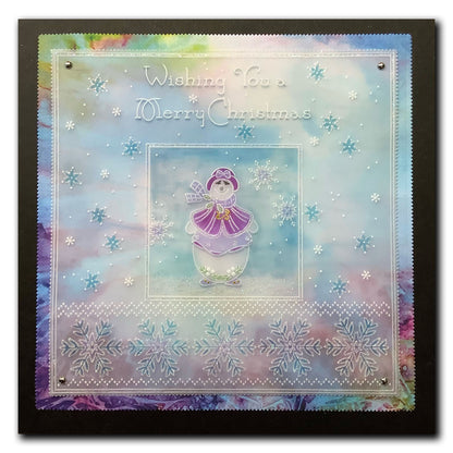 Linda's A Touch of Christmas A5 Square Groovi Plate Collection with FREE A5 Parchment Worth £10.49