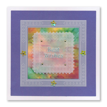 Dotted Lace Frames - ABC & Numbers A4 Groovi Plate