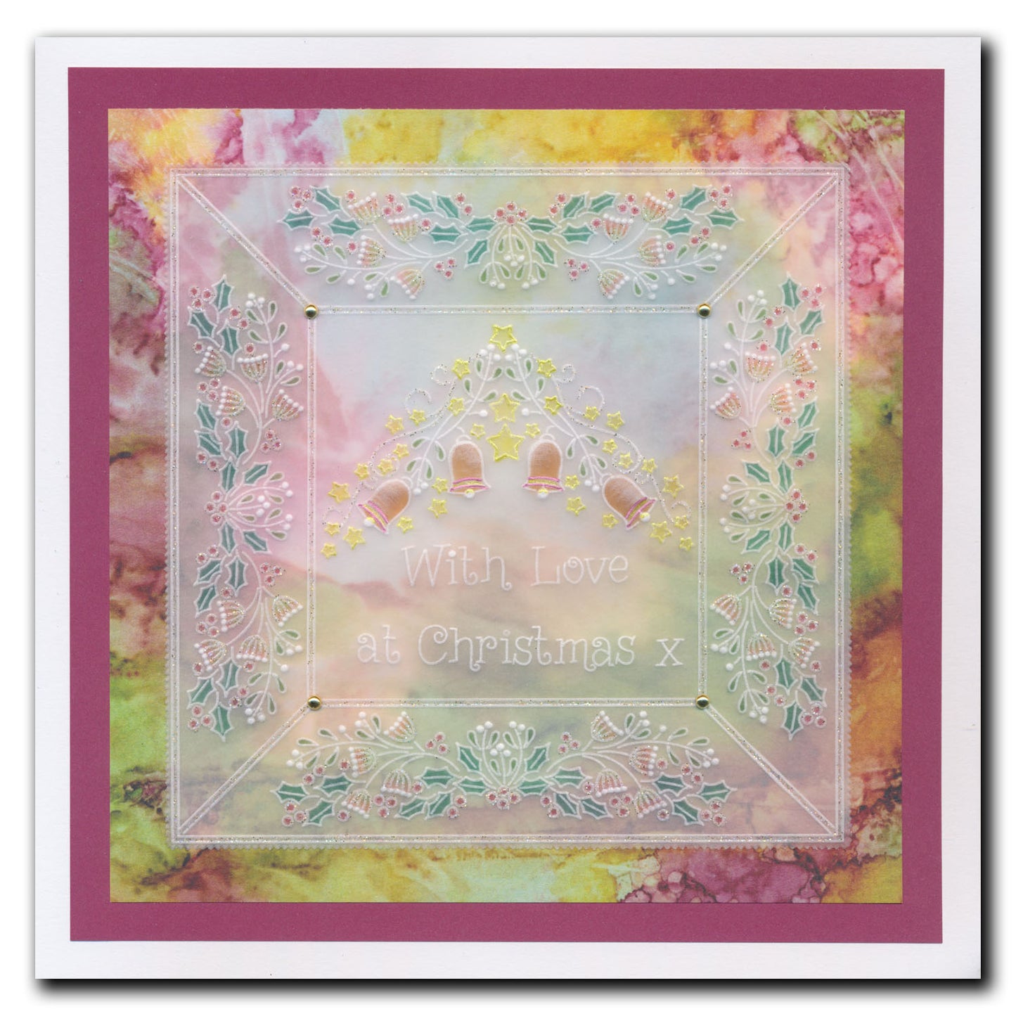 Tina's Small Christmas Corners A5 Square Groovi Plate Quartet