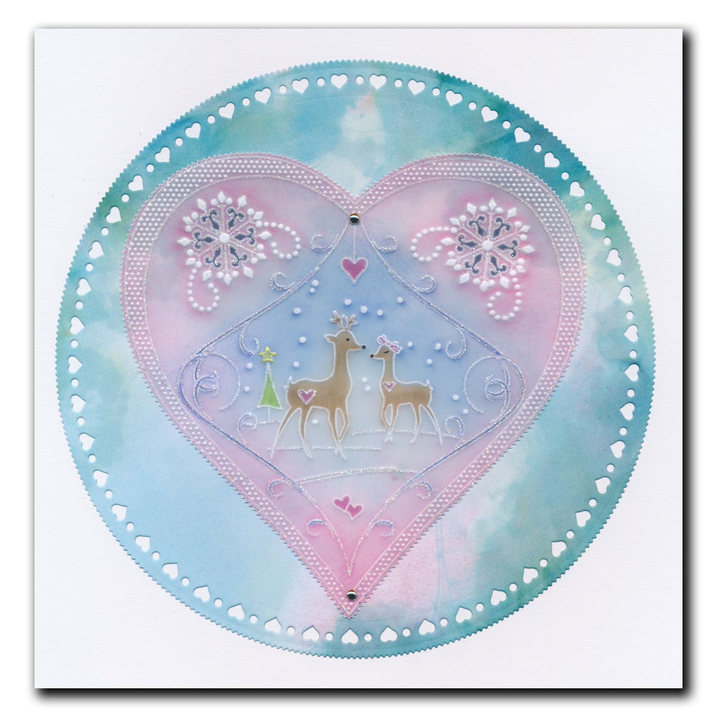 Tina's Small Christmas Corners A5 Square Groovi Plate Quartet