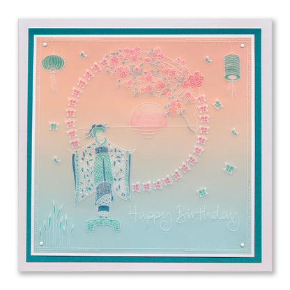 Barbara's SHAC Geisha Doodle A5 Groovi Plate