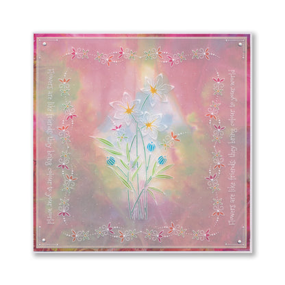 Barbara's Star Flower Spray A6 & Spacer Groovi Plate Duo