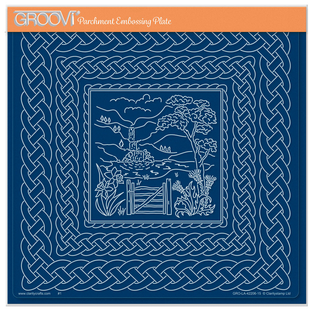 Linda's Waterfall Scene Layering Frame A4 Square Groovi Plate