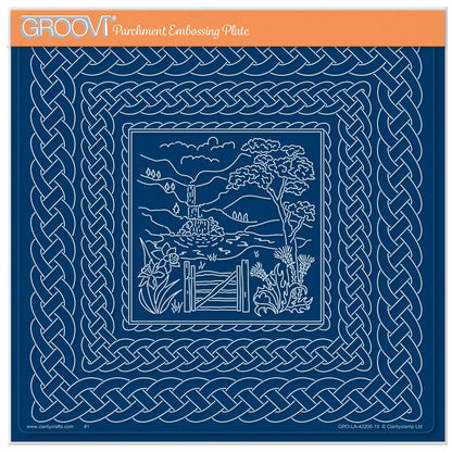 Linda's Waterfall Scene Layering Frame A4 Square Groovi Plate