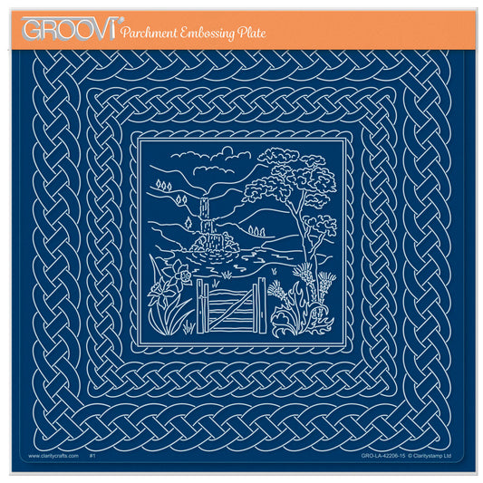 Linda's Waterfall Scene Layering Frame A4 Square Groovi Plate