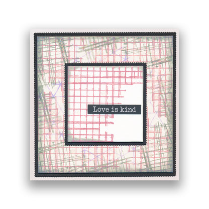 Grungy Grid & Script A5 Stamp Set