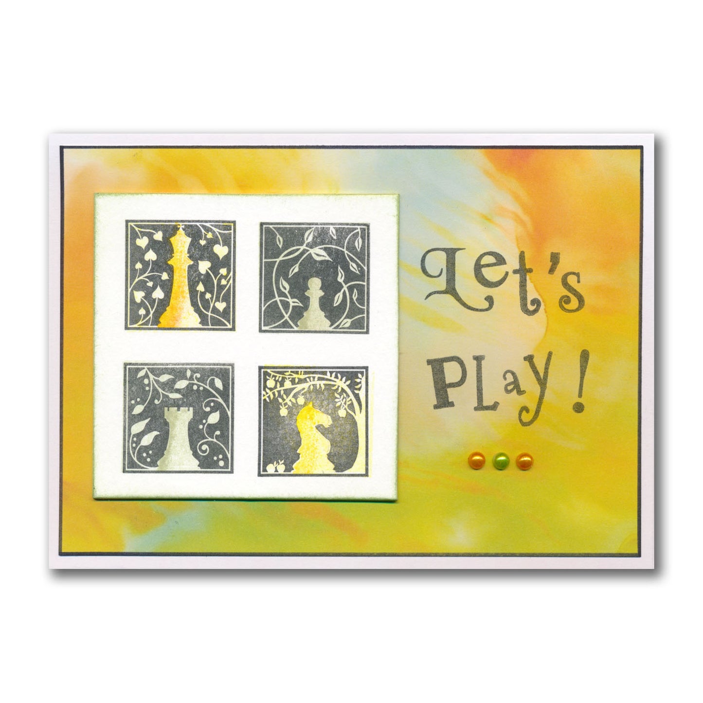 Chess Pieces A5 Stamp Set