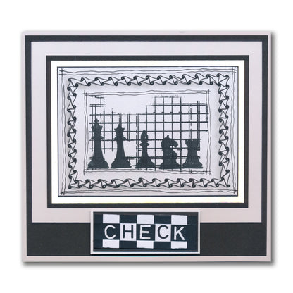 Chess Pieces A5 Stamp Set