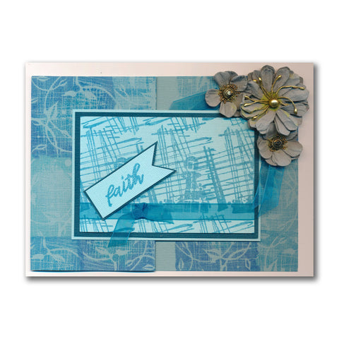 Grungy Grids, Patterns & Script A5 Stamp Duo