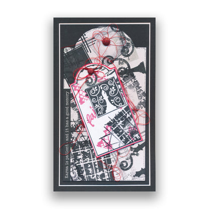 Grungy Grid & Script A5 Stamp Set