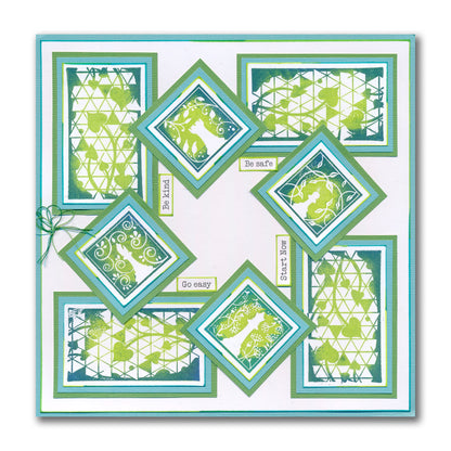 Grungy Grid & Patterns A5 Stamp Set