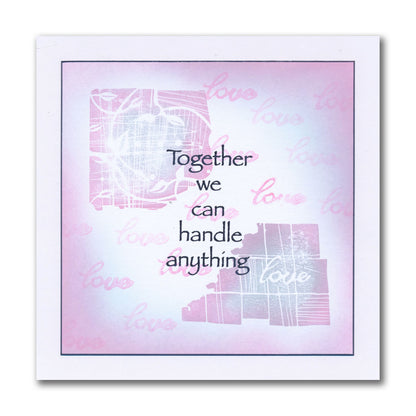 Grungy Grids, Patterns & Script A5 Stamp Duo