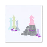 Grungy Background & Chess Pieces A5 Stamp Collection with Storage