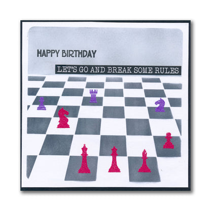 Chess Pieces A5 Stamp Set