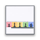 Grungy Background & Chess Pieces A5 Stamp Collection with Storage