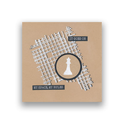 Grungy Grids, Patterns & Script A5 Stamp Duo