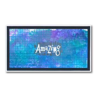 Grungy Grid & Script A5 Stamp Set