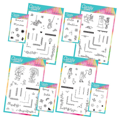 Linda's Bijou Children Through the Seasons Complete Stamp Collection