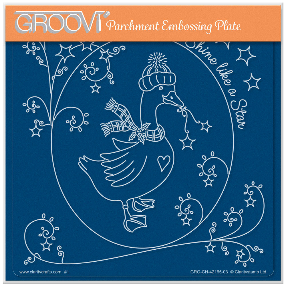 Linda's Christmas Goose A5 Square Groovi Plate