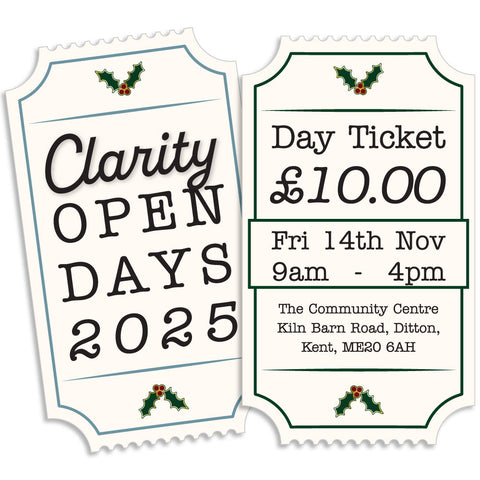 Clarity Christmas Open Day in Ditton (Nr Maidstone, Kent) - Friday 14th November 2025