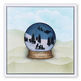 Snow Globe Outline & Let it Snow Miniatures A6 Stamp & Mask Duo