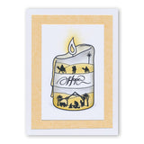 Candle Outline & Nativity Miniatures A6 Stamp & Mask Duo