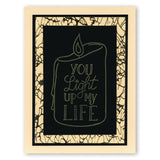 Candle Outline & Nativity Miniatures A6 Stamp & Mask Duo