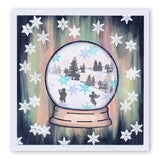 Snow Globe Outline & Let it Snow Miniatures A6 Stamp & Mask Duo