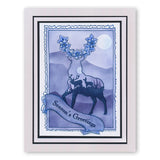 Stag Outline & Woodland Miniatures A6 Stamp & Mask Duo