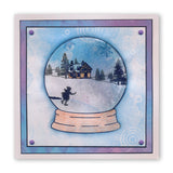 Snow Globe Outline & Let it Snow Miniatures A6 Stamp & Mask Duo