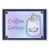 Candle Outline & Nativity Miniatures A6 Stamp & Mask Duo